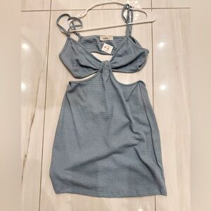 NWT medium Audrey Backless Blue Dress